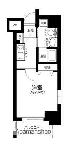 グランティアラ芝大門(1K/12階)の間取り写真