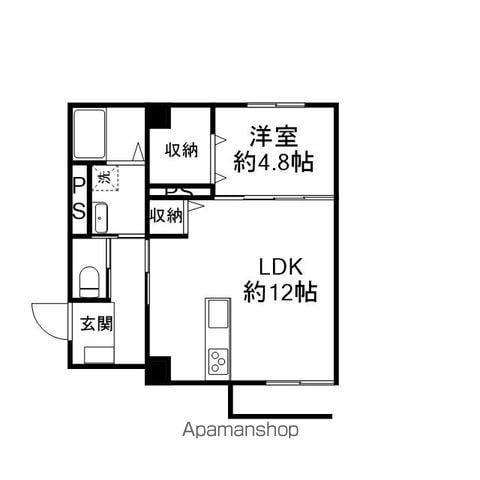 C・R AGATA(1LDK/1階)の間取り写真
