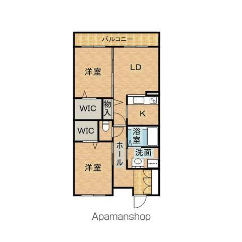 シャーメゾン紺屋(2LDK/2階)の間取り写真