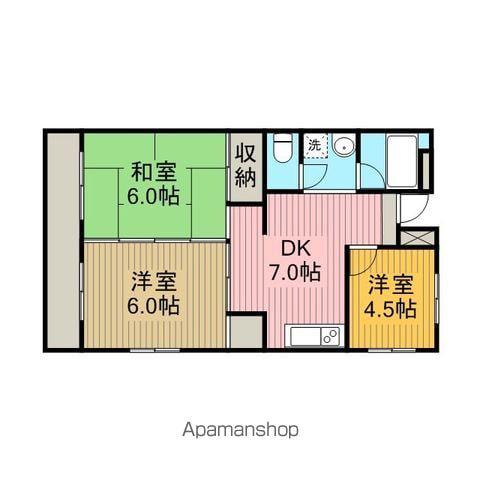 ディオール栄2(3DK/3階)の間取り写真