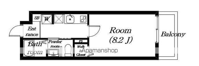 コージーコート膳所(1K/5階)の間取り写真