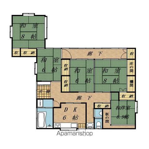 飯田線 伊那八幡駅 徒歩8分 1階建 築51年(5DK)の間取り写真