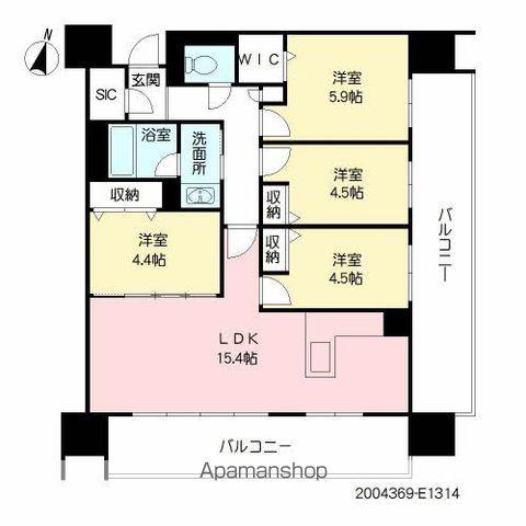 照葉クロススタイル(4LDK/13階)の間取り写真