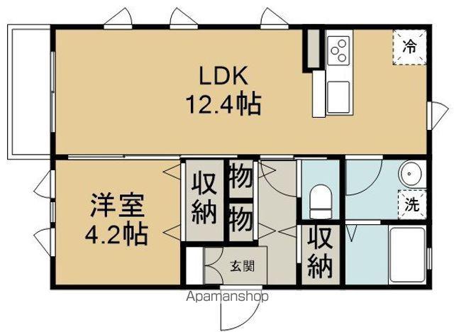 BONHEUR(1LDK/2階)の間取り写真