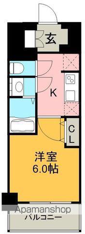 ディアレイシャス名古屋大須通(1K/2階)の間取り写真