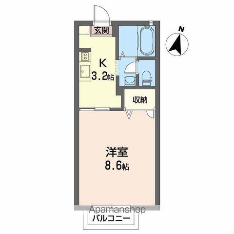 シャーメゾン八雲 A棟(1K/2階)の間取り写真