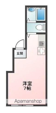 GLANZCUBE 四谷三栄町(ワンルーム/2階)の間取り写真