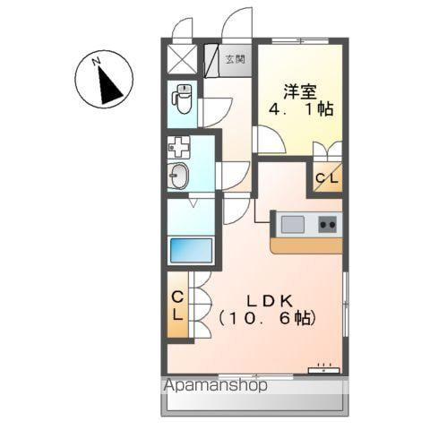アメニティ日高(1LDK/1階)の間取り写真