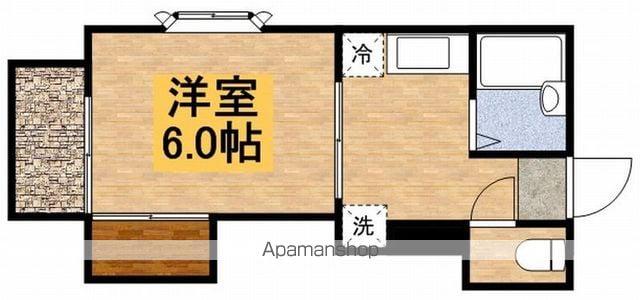 ディモーラ美多加(1K/2階)の間取り写真