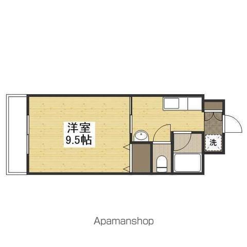 TOUENBLDG(1K/6階)の間取り写真