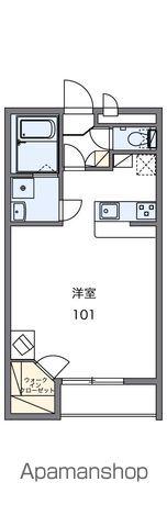 レオパレス蒼Ⅰ(1K/1階)の間取り写真