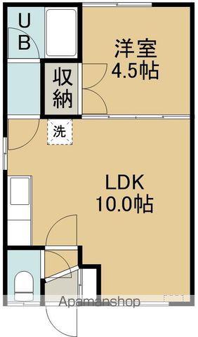 ノースシティ美原(1LDK/2階)の間取り写真