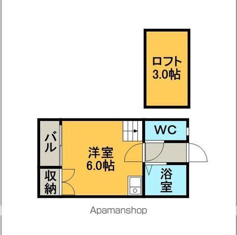 マキシム中央町(ワンルーム/2階)の間取り写真
