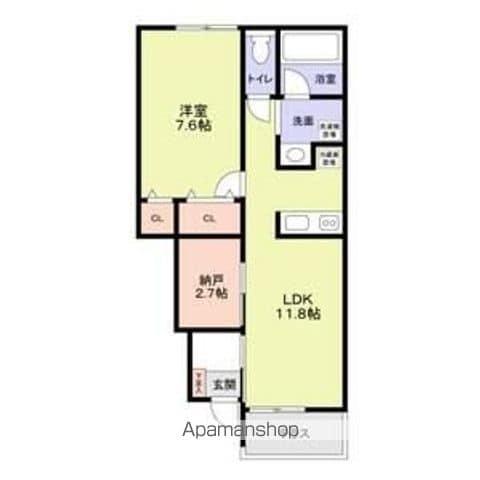 プレミアムスイート泉佐野(1SLDK/1階)の間取り写真