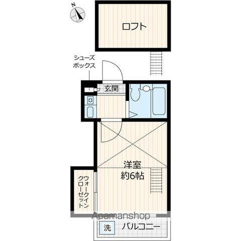 ストーンズ春日部(1K/2階)の間取り写真