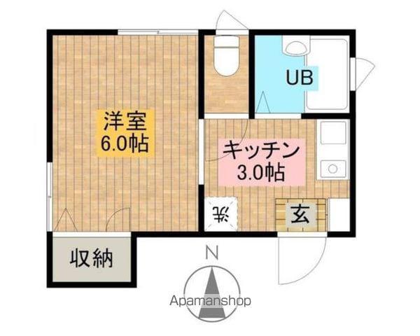プレジオ南(1K/1階)の間取り写真