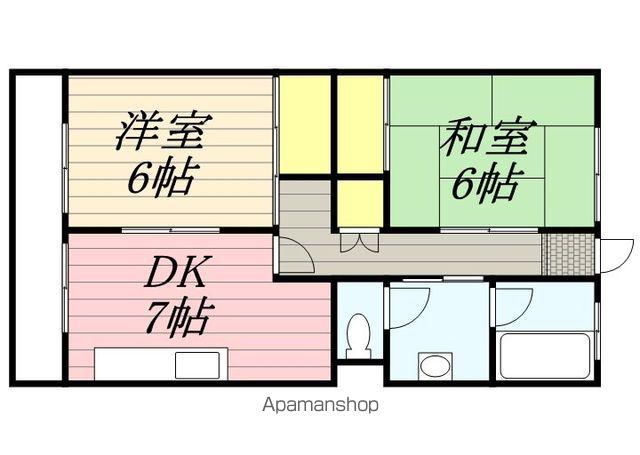 御馬所ビル(2DK/4階)の間取り写真