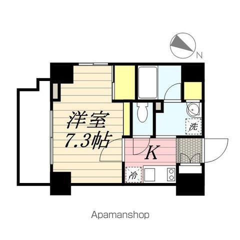 カーサスプレンディッド麹町(1K/2階)の間取り写真