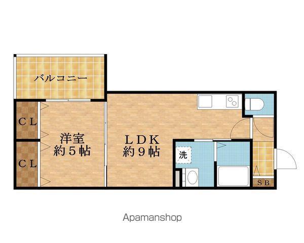 セレニティ八雲北町2丁目A棟(1LDK/1階)の間取り写真
