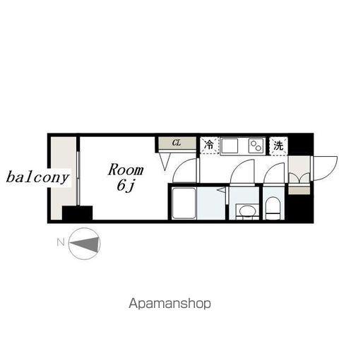 プレサンスTHE大須観音(1K/4階)の間取り写真