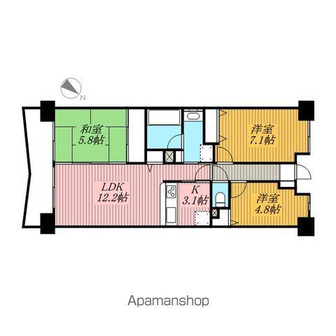 ライオンズマンション千葉グランドタワー(3LDK/11階)の間取り写真