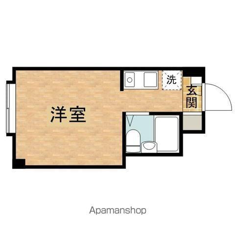 ラカセッタ(ワンルーム/3階)の間取り写真