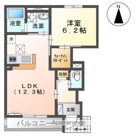 ESPERANZAⅡ(1LDK/1階)の間取り写真