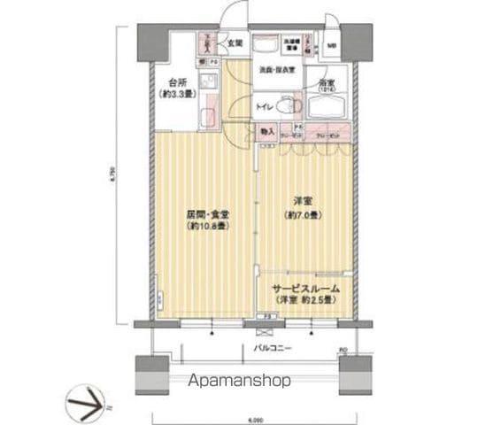 パークアクシス札幌植物園前(1SLDK/13階)の間取り写真