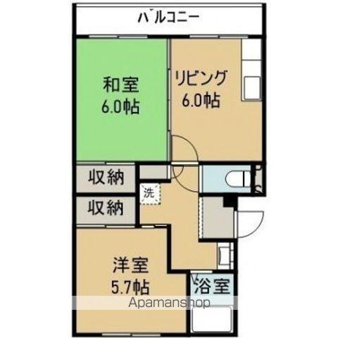 メゾン・ド・シャモニー(2DK/3階)の間取り写真