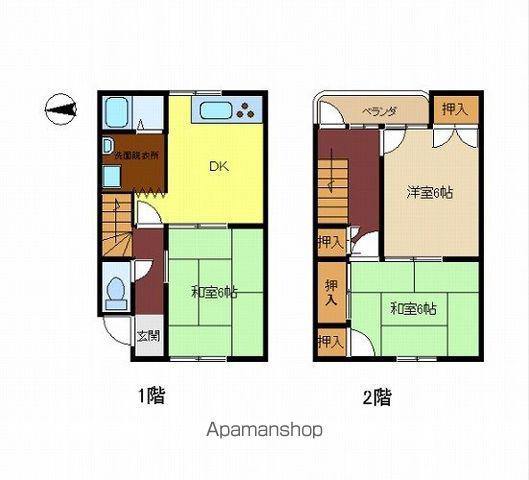 金川マンション(3DK)の間取り写真
