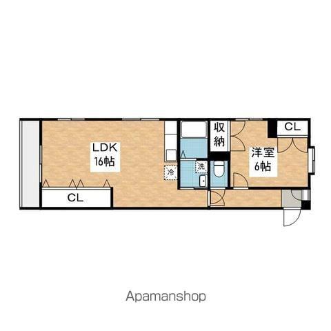 パークレン折戸(1LDK/4階)の間取り写真