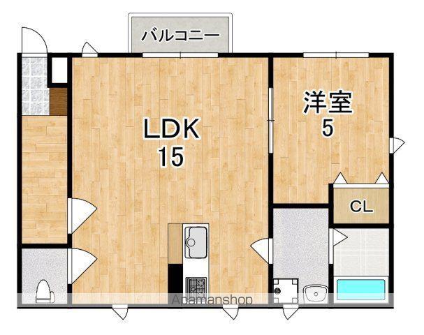 アモローソ(1LDK/1階)の間取り写真