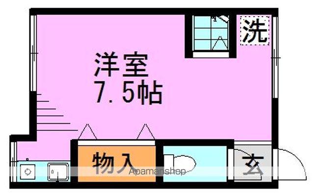 東田荘A(ワンルーム/1階)の間取り写真