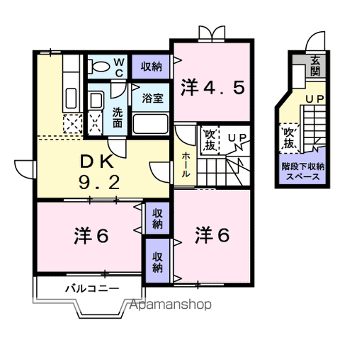 メゾン・ド・Y.N.I Ⅱ(3LDK/2階)の間取り写真