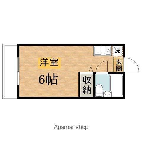 ルミニコスモス(ワンルーム/2階)の間取り写真