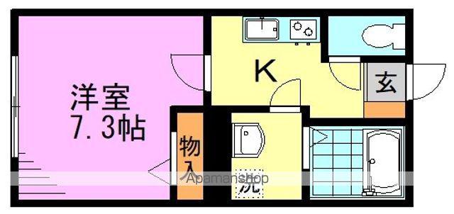 Tスクエア(1K/2階)の間取り写真