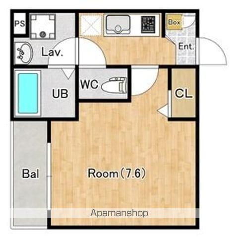 ジーメゾン見沼大和田アゼリア(1K/1階)の間取り写真