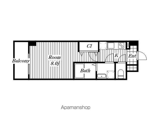 S-RESIDENCE志賀本通ノース(1K/3階)の間取り写真