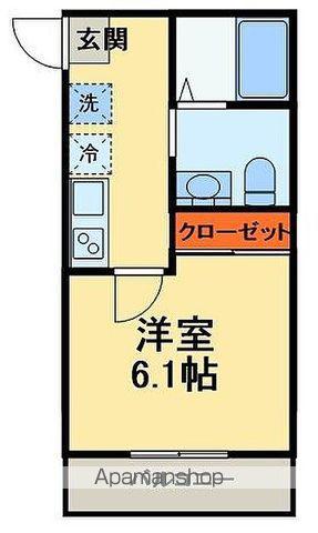 キャメル三郷中央4(1K/2階)の間取り写真