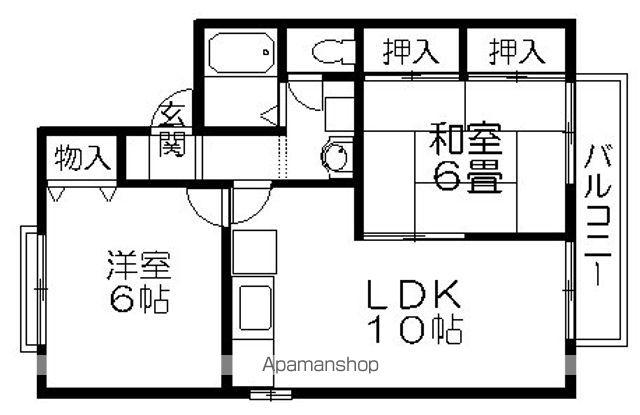 グランシャリオ(2LDK/2階)の間取り写真