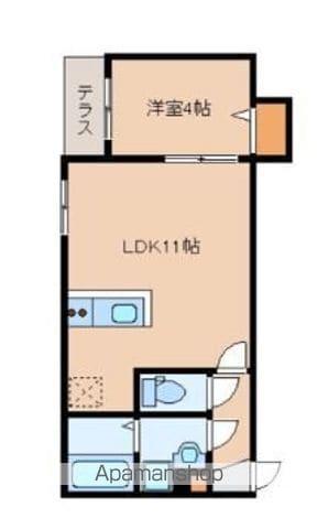 SANBATH WAJIRO(1LDK/2階)の間取り写真