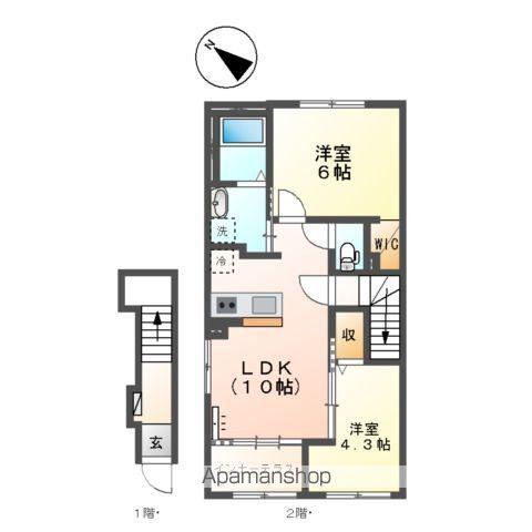 リオグランデ早稲田Ⅲ(2LDK/2階)の間取り写真