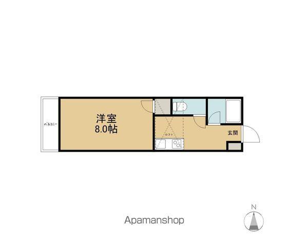 クラスター(1K/1階)の間取り写真