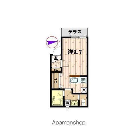 LATTE LIBRO(ワンルーム/1階)の間取り写真