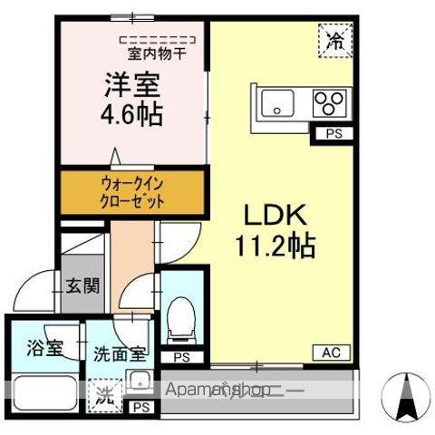 ラフィネ西桜町(1LDK/3階)の間取り写真