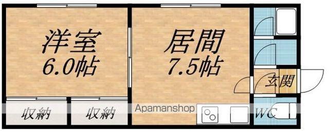 ルグラン亀田本町(1DK/1階)の間取り写真