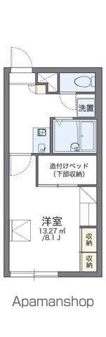 レオパレスラッキーヒル花和(1K/2階)の間取り写真
