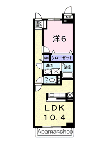 トーラス(1LDK/3階)の間取り写真