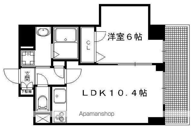 都壱番館 三条堀川(1LDK/3階)の間取り写真