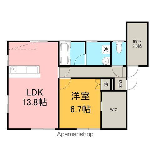 ナトゥーア原畑Ⅰ(1LDK/2階)の間取り写真